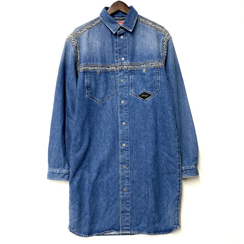 DIESEL* ディーゼル ロゴ デニム シャツワンピース ブルー 楽天市場】DIESEL デニムシャツ(ワンピース|レディース