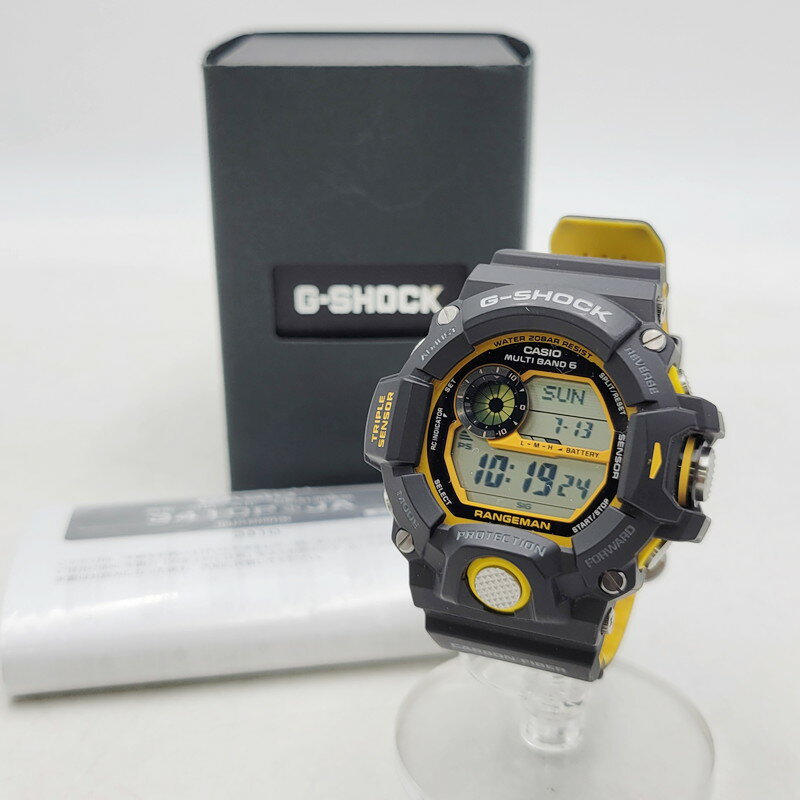 【中古品】【メンズ/レディース】 G-SHOCK ジーショック MASTER OF G-LAND RANGEMAN GW-9400YJ マスターオブGランド レンジマン デジタル 腕時計 196-250713-as-03-izu サイズ:55.2 × 53.5 × 18.2 mm カラー:ブラック×イエロー 万代Net店