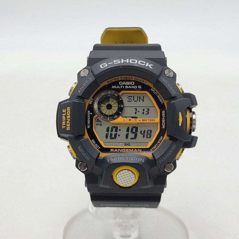 【中古品】【メンズ/レディース】 G-SHOCK ジーショック MASTER OF G-LAND RANGEMAN GW-9400YJ マスターオブGランド レンジマン デジタル 腕時計 196-250713-as-03-izu サイズ：55.2 × 53.5 × 18.2 mm カラー：ブラック×イエロー 万代Net店