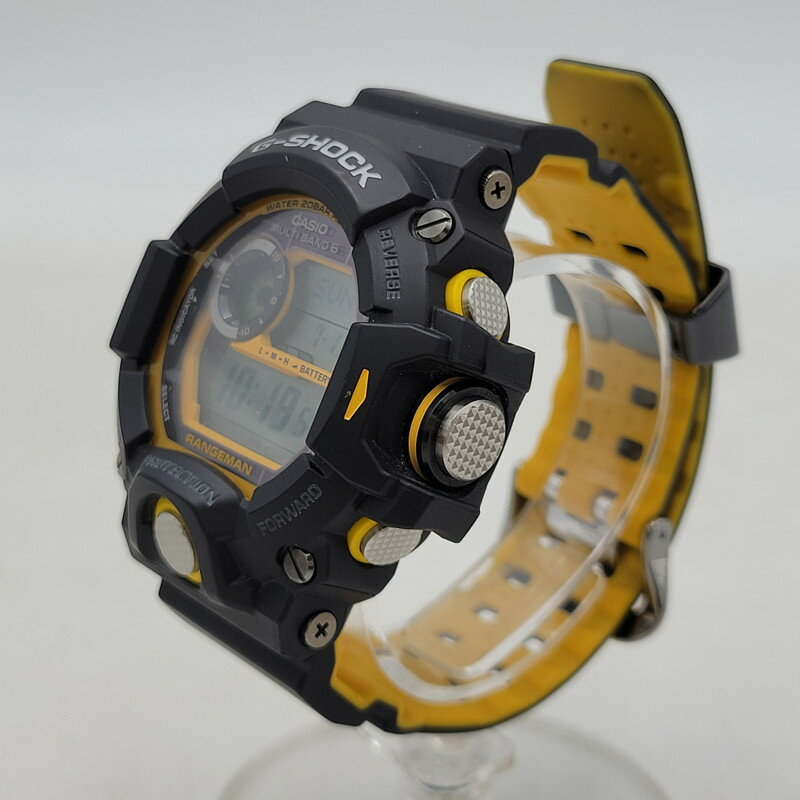 【中古品】【メンズ/レディース】 G-SHOCK ジーショック MASTER OF G-LAND RANGEMAN GW-9400YJ マスターオブGランド レンジマン デジタル 腕時計 196-250713-as-03-izu サイズ：55.2 × 53.5 × 18.2 mm カラー：ブラック×イエロー 万代Net店