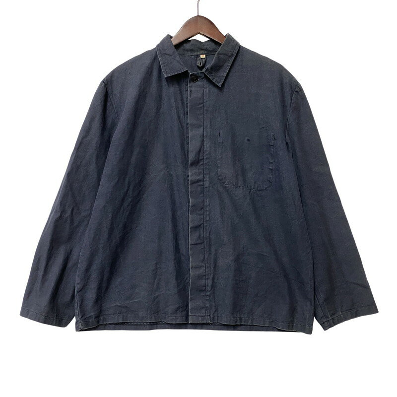 【中古品】【メンズ】 EURO VINTAGE ユーロヴィンテージ LS MILITARY SHIRT ロングスリーブ ミリタリーシャツ トップス 長袖 146-250816-ma-40-izu サイズ：52 カラー：ネイビー系 万代Net店(4)