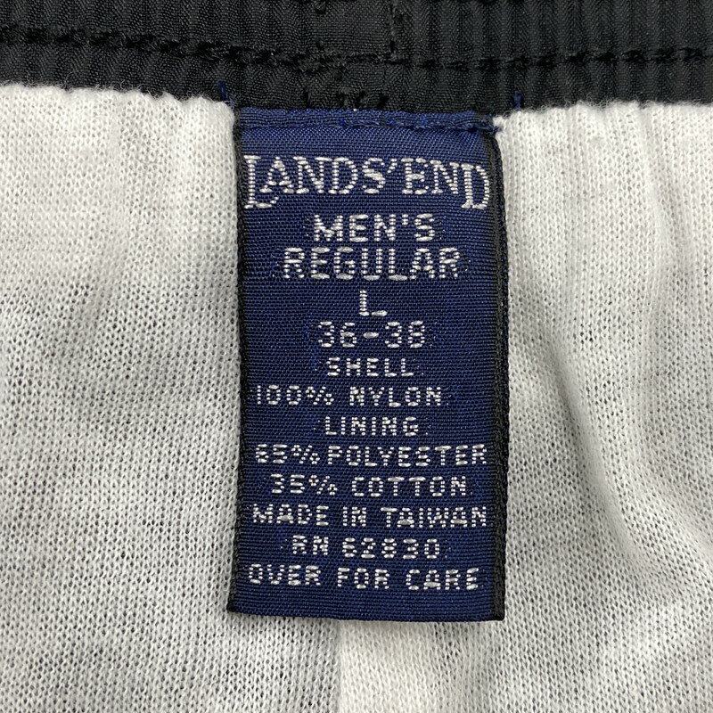 【中古品】【メンズ】 LAND'S END ランズエンド 台湾製 90S NYLON EASY JOGGER PANTS 90年代 ナイロンイージージョガーパンツ ズボン ボトムス 157-250816-ma-13-izu サイズ：L カラー：BLACK 万代Net店