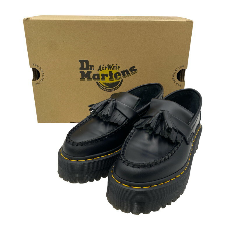 【中古美品】【レディース】 Dr.Martens ドクターマーチン ADRIAN QUAD BLACK SMOOTH エイドリアン ク..