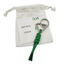万代Net店で買える「【中古品】【メンズ/レディース】 BOTTEGAVENETA ボッテガヴェネタ TRIANGLE KEY RING トライアングル キーリング 182-251005-as-10-izu カラー:シルバー×グリーン 万代Net店」の画像です。価格は18,700円になります。