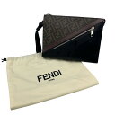 【現状渡し品】【メンズ】 FENDI フェンディ 7VA491 ズッカ ダイアナゴル コーティングキャンバス クラッチバッグ カバン 180-251014-cs-02-izu カラー:ブラック/ブラウン 万代Net店