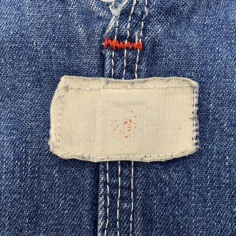 【現状渡し品】【メンズ】 ROUND HOUSE ラウンドハウス プリントタグ DENIM OVERALL デニム オーバーオール 157-251022-cs-02-izu サイズ：不明 カラー：インディゴ 万代Net店