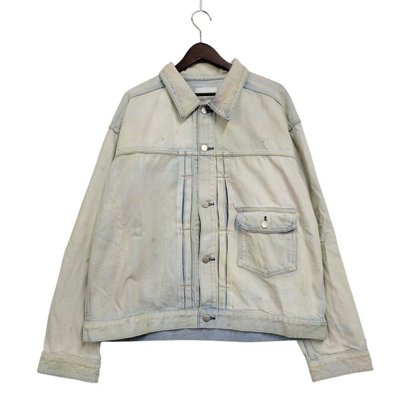 【中古美品】【メンズ】 ANCELLM アンセルム LAYERING COLOR DENIM JACKET ANC-JK67 レイヤリングカラ..