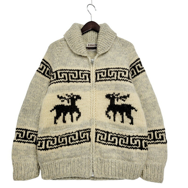 【中古品】【メンズ】 KANATA カナタ DEER COWICHAN SWEATER カウチン セーター カナダ製 146-251030-as-19-izu カラー：マルチカラー 万代Net店のサムネイル