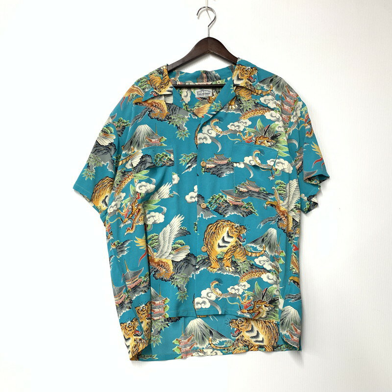 【中古美品】【メンズ】 SUN SURF サンサーフ SPECIAL EDITION スペシャルエディション ALOHA SHIRT EAGLE TIGER DRAGON SS37577 アロハシャツ 半袖 トップス 145-251103-as-26-izu サイズ：XL カラー：ブルー系 万代Net店