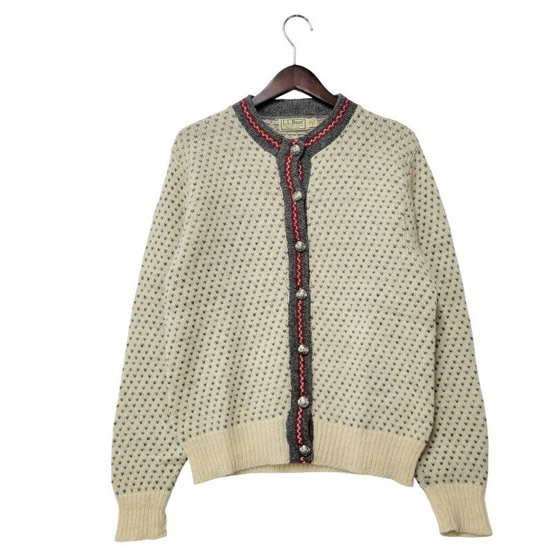 【中古品】【メンズ】 L.L.Bean エルエルビーン BIRD’S EYE TYROLEAN CARDIGAN バーズアイ チロリアン ..
