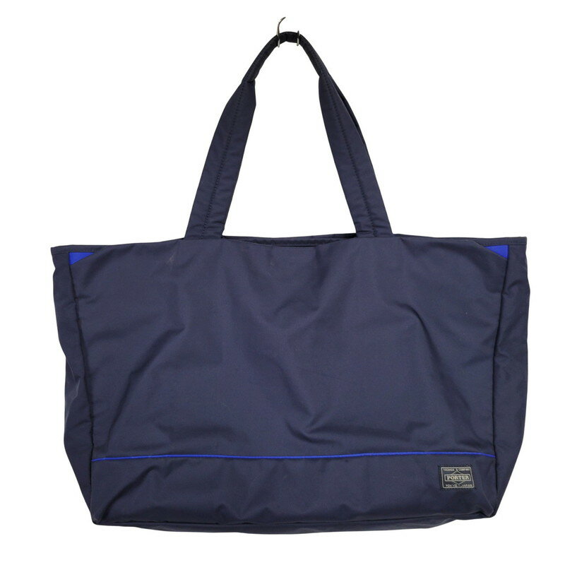 【中古品】【メンズ/レディース】 PORTER ポーター PORTER GIRL MOUSSE TOTE BAG L ポーターガール ムース トートバッグ カバン 鞄 188-251106-as-10-izu カラー：ネイビー 万代Net店