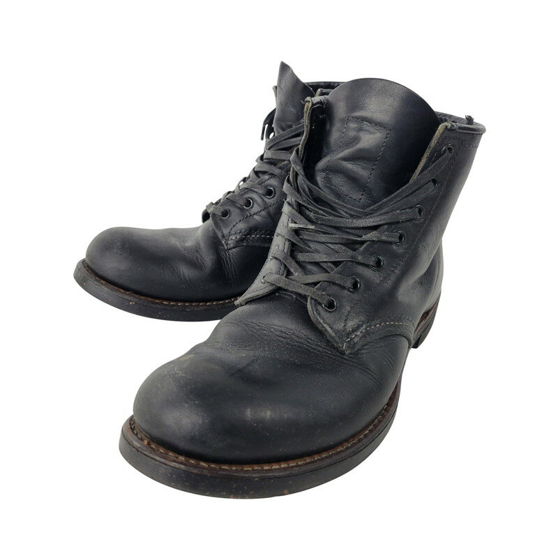 【中古品】【メンズ/レディース】 RED WING レッドウィング BLACKSMITH LACE UP BOOTS 9160 ブラックスミス レースアップブーツ USA製 シューズ 靴 164-251124-as-01-izu サイズ：26cm カラー：ブラック 万代Net店