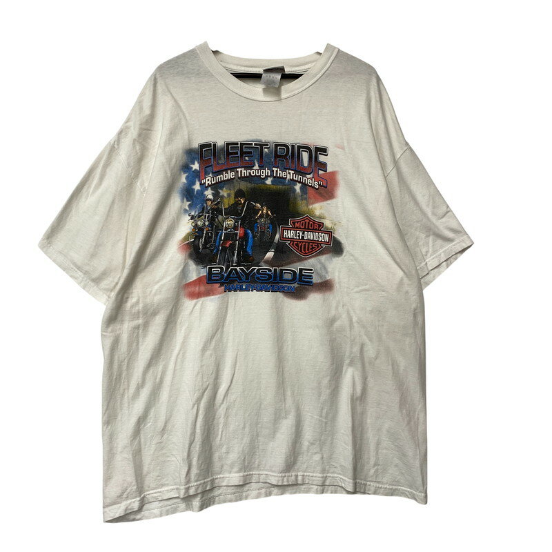 Rakuten - 【中古品】【メンズ】 HARLEY DAVIDSON ハーレーダビッドソン c2003 FLEET RIDE TEE Tシャツ 半袖 146-260607-as-32-izu サイズ：2XL カラー：ホワイト 万代Net店