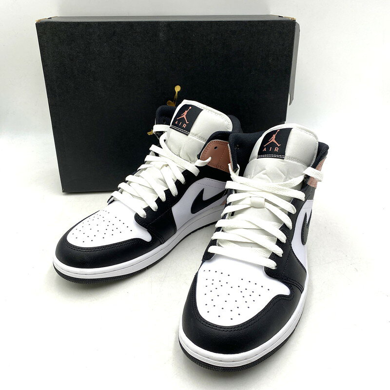 NIKE ナイキ AIR JORDAN 1 MID DQ8426-100 エア ジョーダン 1 ミッド スニーカー シューズ 靴 160-260607-as-08-izu サイズ：28.5cm カラー：WHITE/BLACK-RUST PINK 万代Net店