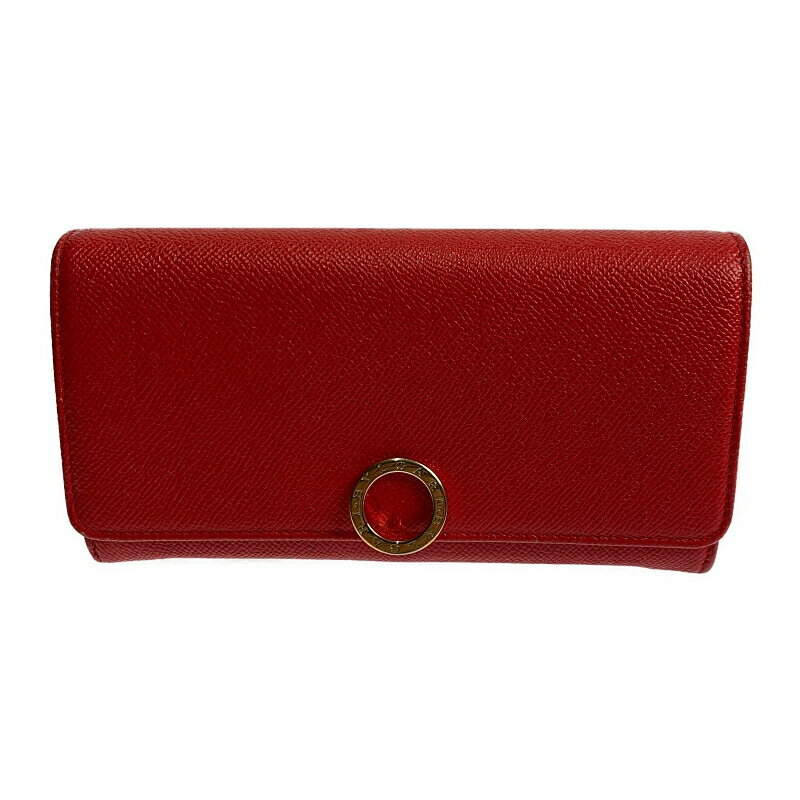 【中古品】【レディース】 BVLGARI ブルガリ 【中古】【レディース】 BVLGARI ブルガリ ロゴクリップ 二つ折り長財布 288176 ロングウォレット 181-221019-kk-30-min サイズ：約10×19×3cm カラー：コーラルレッド 万代Net店