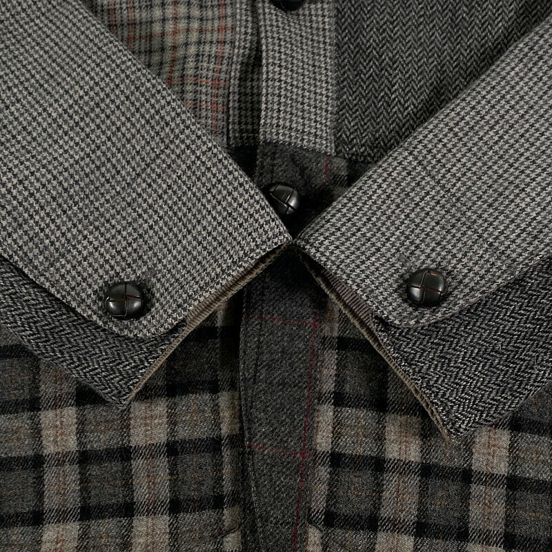 【現状渡し品】【メンズ】 WHITE MOUNTAINEERING ホワイトマウンテニアリング 11AW WOOL CHECK MIX SHAWL COLLAR JACKET WM1173220 ウール チェ 140-221120-kk-20-min 万代Net店