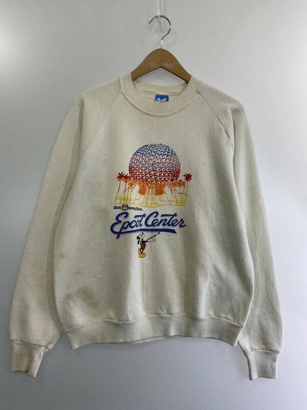 【中古】【メンズ】 WALT DISNEY WORLD EPCOT CENTER SWEATSHIRT ウォルトディズニーワールド スウェットシャツ トレーナー トップス 146-240304-yn-12-min サイズ：L カラー：ホワイト 万代Net店