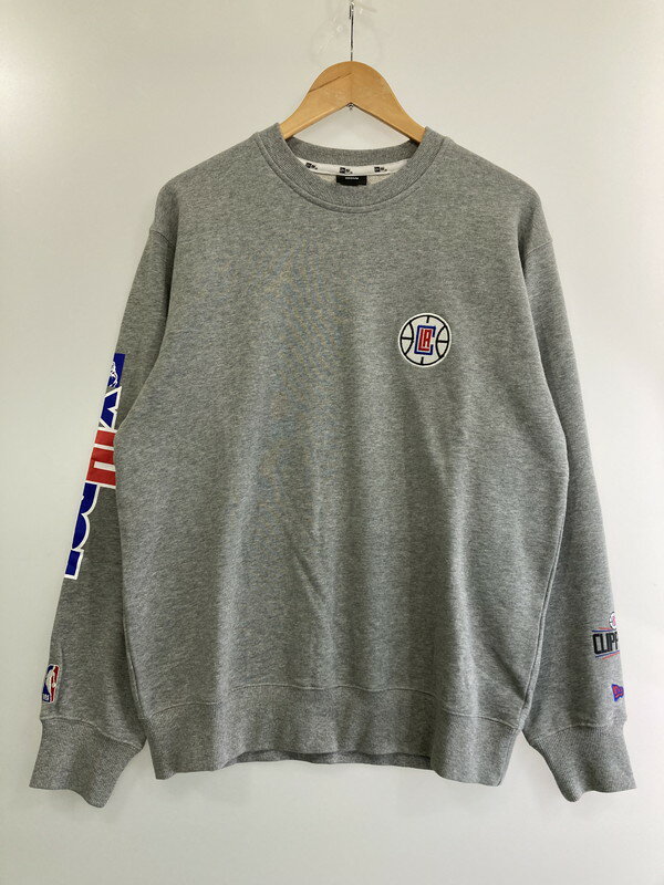 【中古】【メンズ】 NEW ERA ニューエラ NBA×X-LARGE CLIPPERS STANDARD LOGO SWEATSHIRT リッパーズ スタンダード ロゴ スウェット トップス 142-240308-me-13-min サイズ：M カラー：グレー 灰 万代Net店