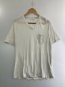 【中古】【メンズ】 PRADA プラダ V NECK POCKET TEE Vネック ポケット Tシャツ 半袖Tシャツ トップス 141-240315-yn-23-min サイズ：M カラー：ホワイト 万代Net店