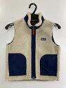 【中古】【キッズ】 キッズ PATAGONIA パタゴニア 65619FA18 KIDS RETRO-X FLEECE VEST フリースベスト 174-240403-AB-14-min サイズ：XS 5-6 カラー：アイボリー系 万代Net店