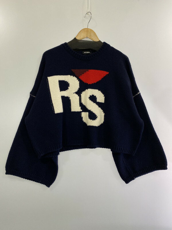 【中古】【メンズ】 RAF SIMONS ラフシモンズ 915864 OVERSIZED RS KNIT ショート丈 オーバーサイズ ニットセーター 141-240404-AB-36-min サイズ：S カラー：ネイビー 万代Net店