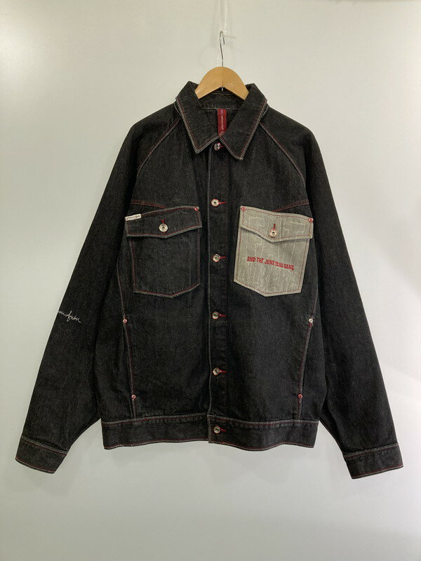  FUBU フブ FAT ALBERT AND THE JUNKYARD GANG DENIM JACKET デニムジャケット アウター 146-240422-yn-34-min サイズ：XL カラー：ブラック 万代Net店