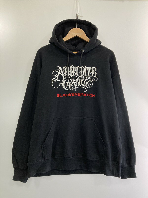 【中古】【メンズ】 THE BLACK EYE PATCH × APHRODITE GANG HOLDINGS HOODIE ブラックアイパッチ アフロディーテギャング プルオーバーフーディー パーカー トップス 142-240424-yn-13-min サイズ：L カラー：ブラック 万代Net店