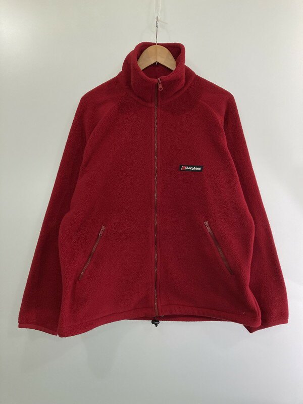 【中古】【メンズ】 BERGHAUS FLEECE JACKET バーグハウス フリースジャケット アウター 144-240424-yn-02-min サイズ：XL カラー：レッド 万代Net店