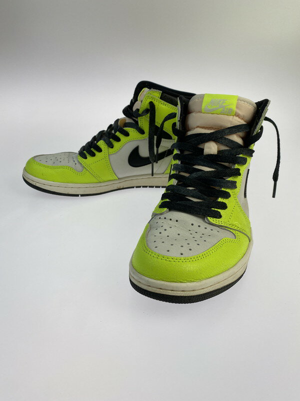 【中古】【メンズ】 NIKE ナイキ AIR JORDAN 1 RETRO HIGH OG VOLT/VISIONAIRE 555088-702 エアージョーダン1ハイ スニーカー 靴 160-240514-jt-12-min サイズ：US 8 26.0cm カラー：蛍光イエロー/ホワイト 万代Net店