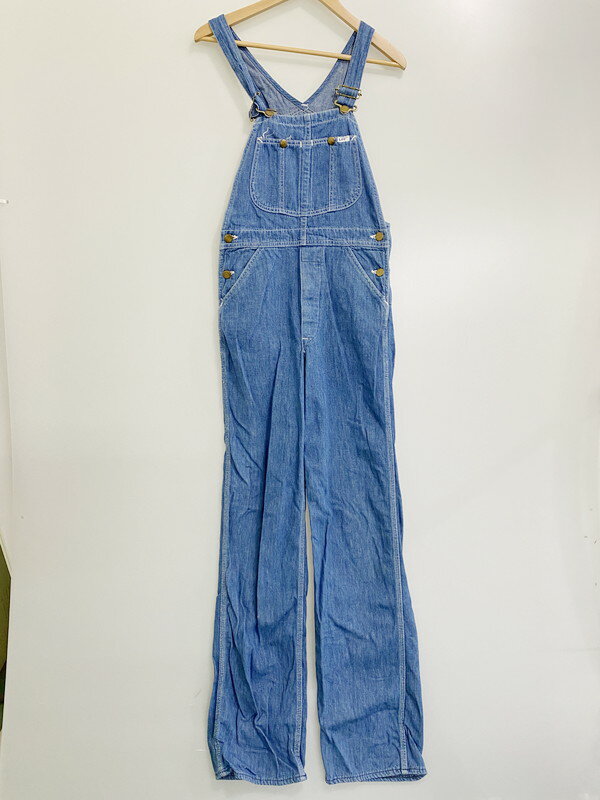 【中古品】【メンズ】 Lee リー 白タグ ユニオンチケット USA製 70S DENIM OVERALL デニムオーバーオール 157-240629-as-1-min カラー:インディゴブルー 万代Net店
