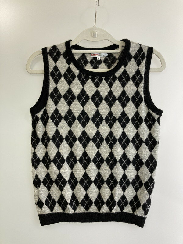 【中古品】【レディース】 Michael Kors マイケルコース KNIT VEST アーガイルアルパカ混ウールニットベスト トップス 170-240731-...