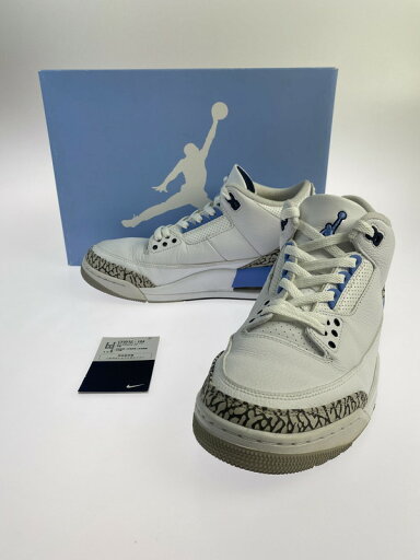 【中古品】【メンズ】 NIKE ナイキ CT8532-104 AIR JORDAN 3 RETRO UNC (2020) エアジョーダン 3 レトロ スニーカー シューズ 靴 160-240823-me-03-min サイズ:27.0cm カラー:WHITE/VALOR BLUE-TECH GREY 万代Net店 【中古品】【メンズ】 NIKE ナイキ CT8532-104 AIR JORDAN 3 RETRO UNC (2020) エアジョーダン 3 レトロ スニーカー シューズ 靴 160-240823-me-03-min サイズ:27.0cm カラー:WHITE/VALOR BLUE-TECH GREY 万代Net店