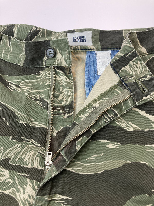 【中古】【メンズ】 CORONA UTILITY FP022-23-01 FATIGUE SHORT SLACKS"TIGER STRIPE" 155-240828-mo-20-min サイズ：XL カラー：カーキ 万代Net店