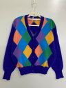 【中古品】【レディース】 UNITED COLORS OF BENETTON ユナイテッドカラーズオブベネトン 90's CARDIGAN モヘア混アーガイルニ...