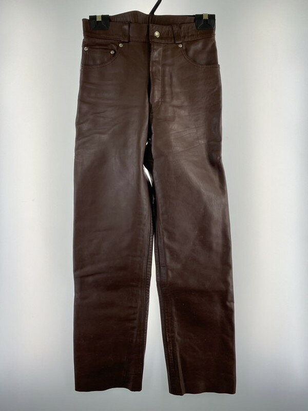 【現状渡し品】【メンズ】 OHPLAN オウプラン レザーパンツ ボトムス 156-241220-me-23-min サイズ：30 カラー：ブラウン 万代Net店