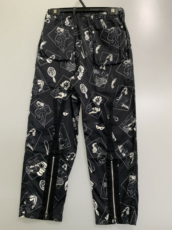 【中古品】【メンズ】 MILKBOY ミルクボーイ 202201128 総柄パンツ ボトムス パンツ ズボン 151-241221-AS-36-min カラー：ブラック/ホワイト 万代Net店