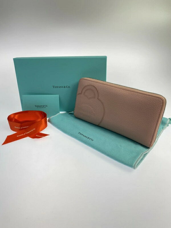 【中古品】【レディース】 TIFFANY&Co. ティファニー 【中古】TIFFANY&Co. ティファニー 日本限定 LARGE ZIP WALLET ラージジップ ウォレット 長財布 181-250116-me-02-min カラー：ピンク 万代Net店