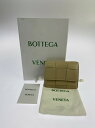 【中古品】【レディース】 BOTTEGAVENETA ボッテガヴェネタ カセット 三つ折りファスナーウォレット 181-250223-AS-5-min カラー:ベージュ 万代Net店