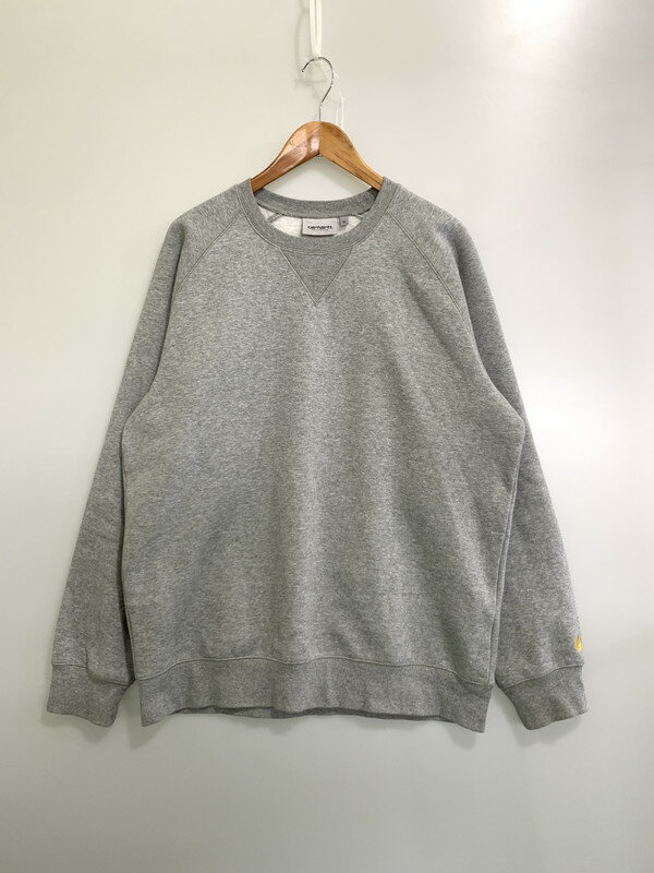 【中古品】【メンズ】 CARHARTT WIP ダブリューアイピー CHASE SWEAT SHIRT I026383 チェイススウェットシャツ クルーネック メンズ トップス トレーナー スウェット ジャージ 142-250324-em-01-min サイズ:XL カラー:グレー 万代Net店