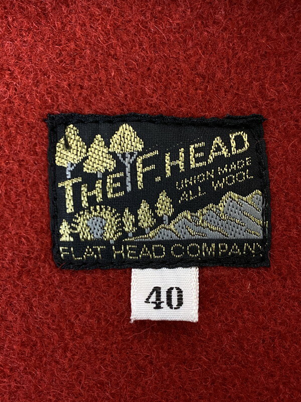 【中古品】【メンズ】 THE FLAT HEAD ザフラットヘッド FH-30256 WOOL VARSITY JACKET ウールバーシティジャケット 145-250419-ks-38-min サイズ：40 カラー：レッド 万代Net店