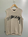 【中古品】【メンズ】 STUSSY ステューシー 22SS SWEATER VEST NATURAL ベスト 142-250422-AS-11-min サイズ:M カラー:ベージュ系 万代Net店