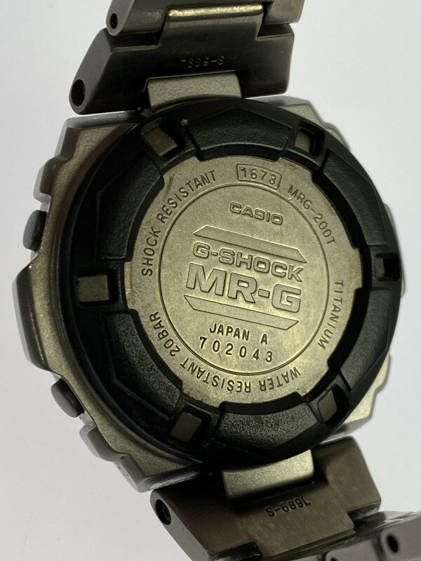 【中古品】【メンズ】 CASIO カシオ G-SHOCK MRG-200T-7 ジーショック フルメタルチタン デジタル クオーツ腕時計 196-250521-yn-02-min カラー：シルバー 万代Net店