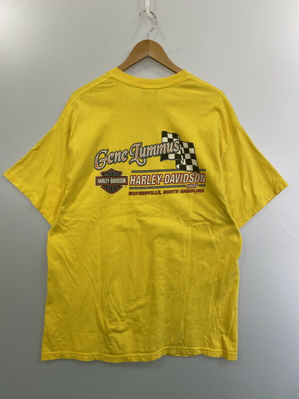 【中古品】【メンズ】 HARLEY DAVIDSON ハーレーダビッドソン HANES 両面プリントTEE ショートスリーブ 146-250528-AS-82-min サイズ：XL カラー：イエロー 万代Net店