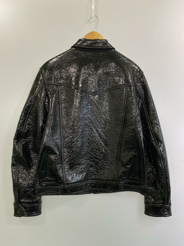 【中古品】【メンズ】 DIESEL ディーゼル A03671 フェイクパテントレザー ジップアップ ジャケット アウター 141-250603-AS-49-min サイズ：L カラー：ブラック 万代Net店