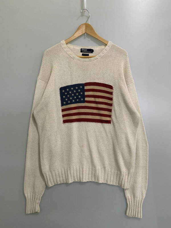 【中古品】【メンズ】 POLO RALPH LAUREN ポロ・ラルフローレン 星条旗セーター 14