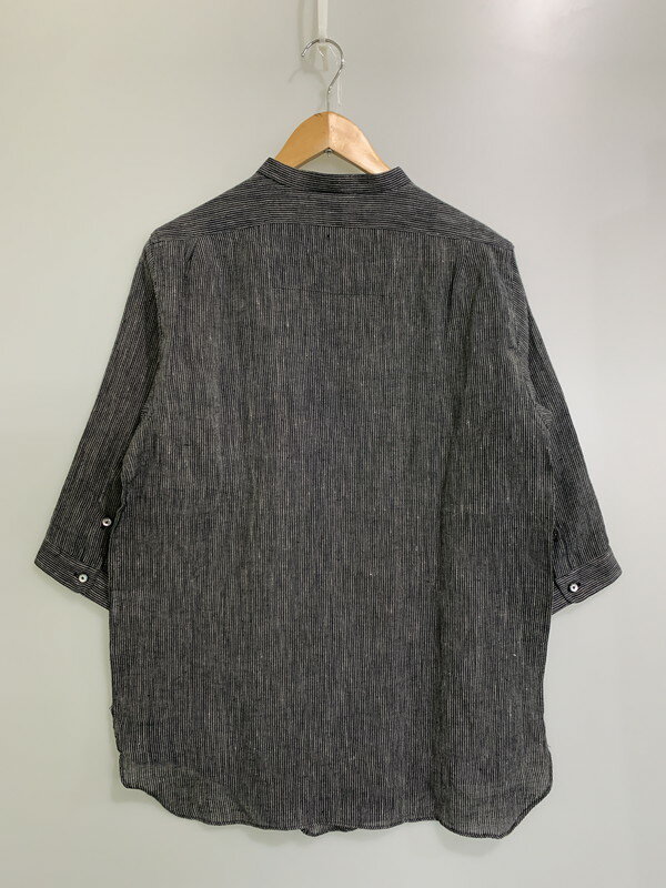 【中古品】【メンズ】 BLACK SIGN ブラックサイン LINEN SHIRT リネンシャツ ハーフスリーブ 145-250611-AS-59-min サイズ：40 カラー：ブラック/グレー 万代Net店