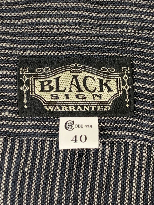 【中古品】【メンズ】 BLACK SIGN ブラックサイン LINEN SHIRT リネンシャツ ハーフスリーブ 145-250611-AS-59-min サイズ：40 カラー：ブラック/グレー 万代Net店