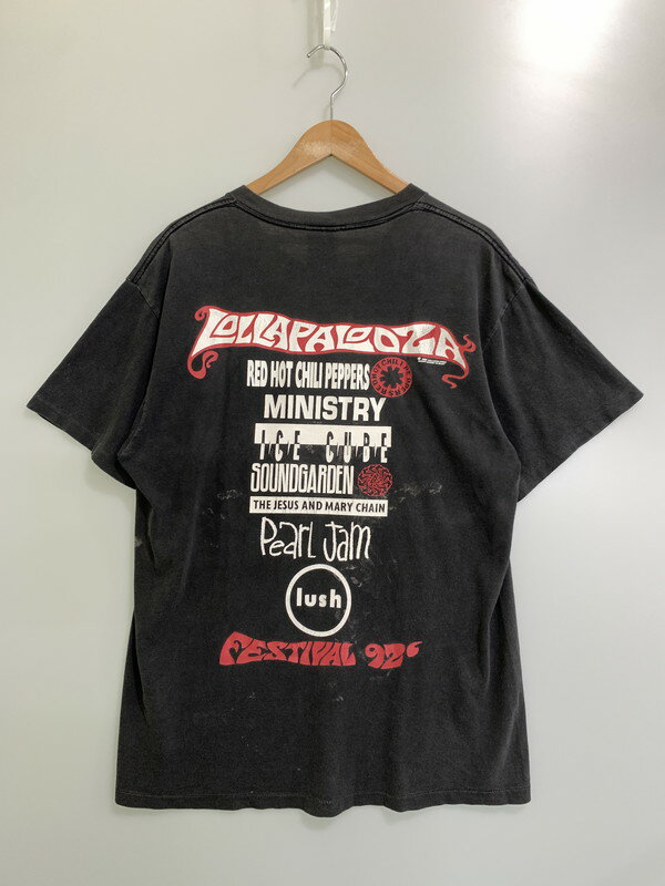 【中古品】【メンズ】 LOLLAPALOOZA ロラパルーザ c1992 PRINT TEE プリントTシャツ トップス 146-250717-jt-03-min サイズ：L カラー：ブラック 万代Net店