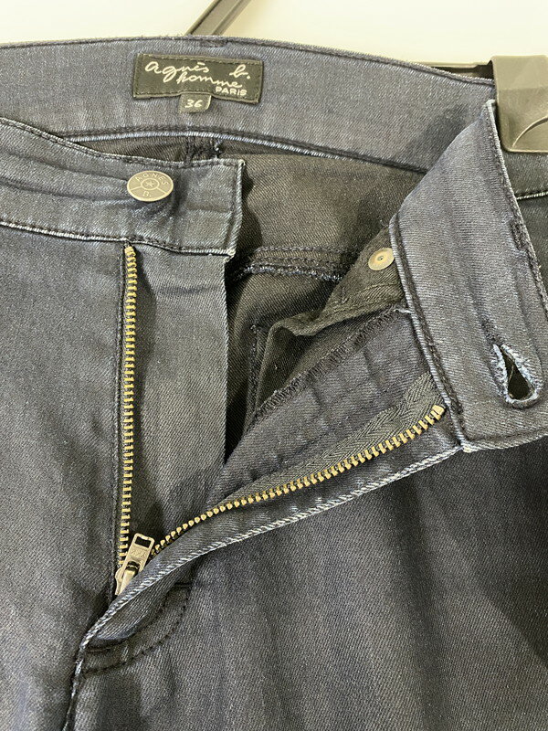 【中古品】【メンズ】 AGNES B. HOMME アニエスベーオム COLLAR PANTS カラー パンツ メンズ ボトムス ストレッチ 152-250825-em-09-min サイズ：36 カラー：ネイビー 万代Net店