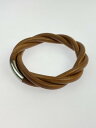 【中古品】【メンズ/レディース】 HERMES エルメス トルネード レザー ブレスレット バングル メンズ レディース アクセサリー レザー 182-250918-em-11-min カラー:ブラウン 万代Net店